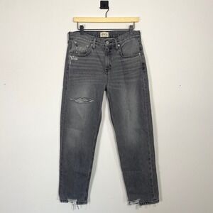 Etica Marlowe Slim Boyfriend Jeans Womens Size 28 Gray Wash‎ Distressed Denim